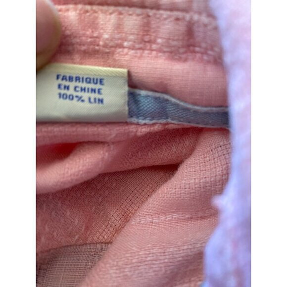 Tommy Bahama Pink Linen Hotel Tango Button Down Short Sleeved Shirt Size M - Picture 5 of 10